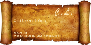 Czitron Léna névjegykártya